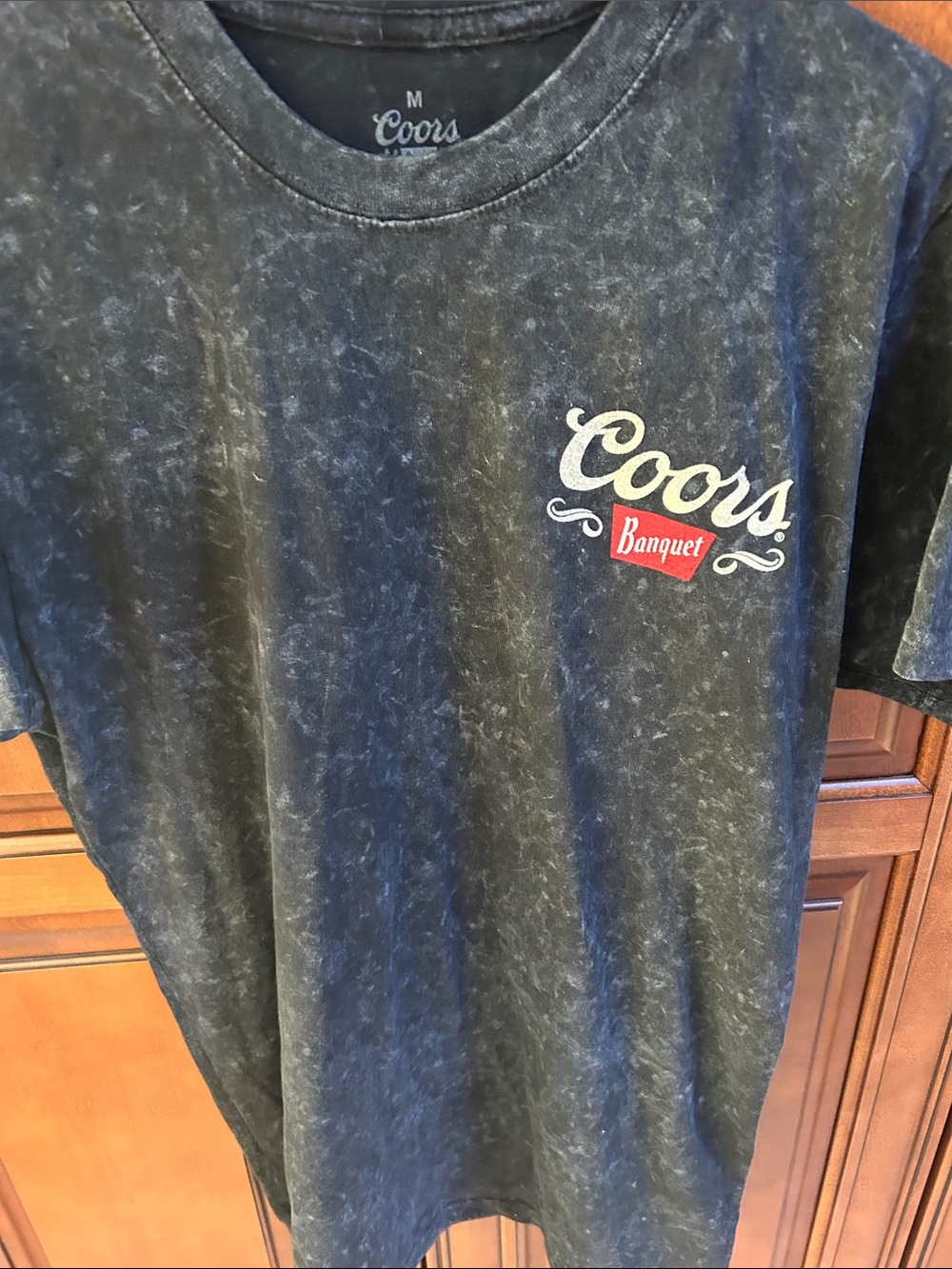 Coors Banquet Black Mineral Wash Logo Tee - Men